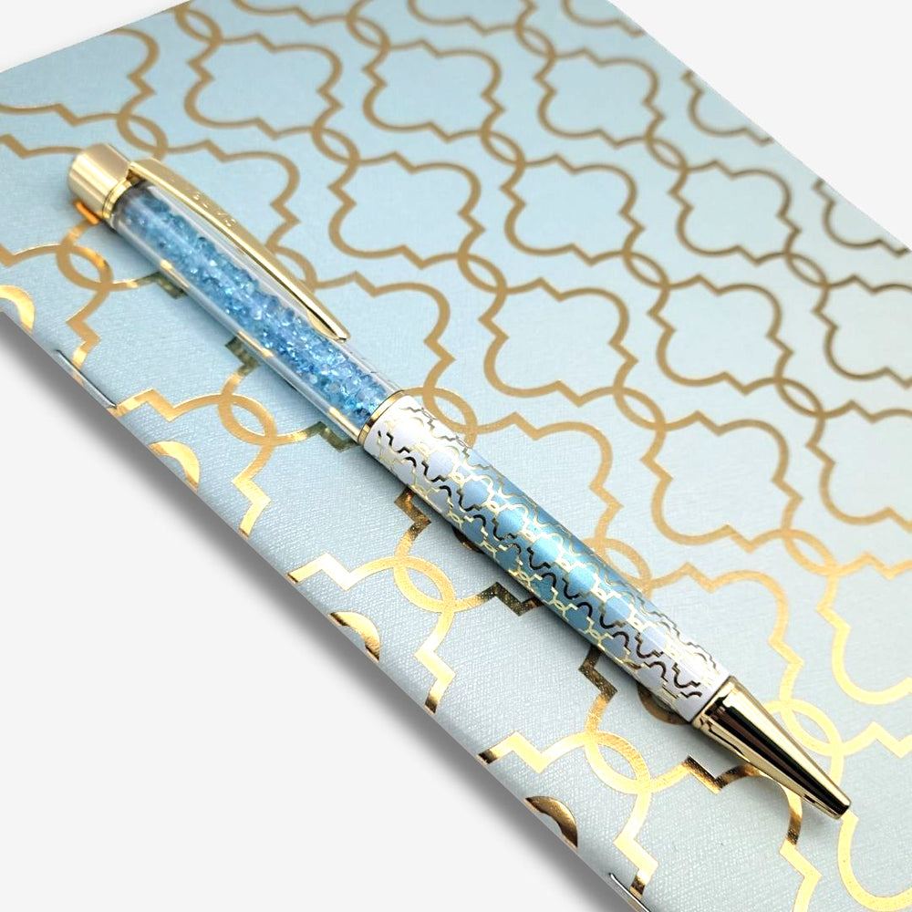 Casablanca Crystal Pen + Notebook 2-Piece Gift Set