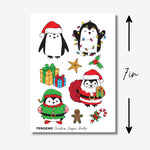 PENGEMS Christmas Pippin Doodles Sticker Sheet 5 x 7 in Matte Vinyl