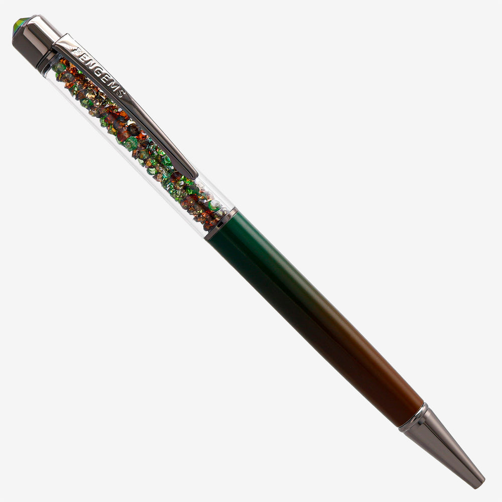 PENGEMS Terra Earth Element Elemental Collection Brown and Green Crystal Pen