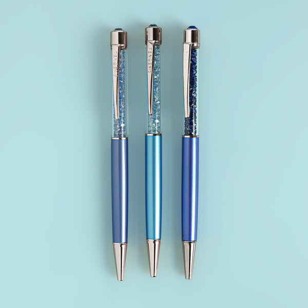PENGEMS Favorite Blues Collection 3-pc Crystal Pen Set