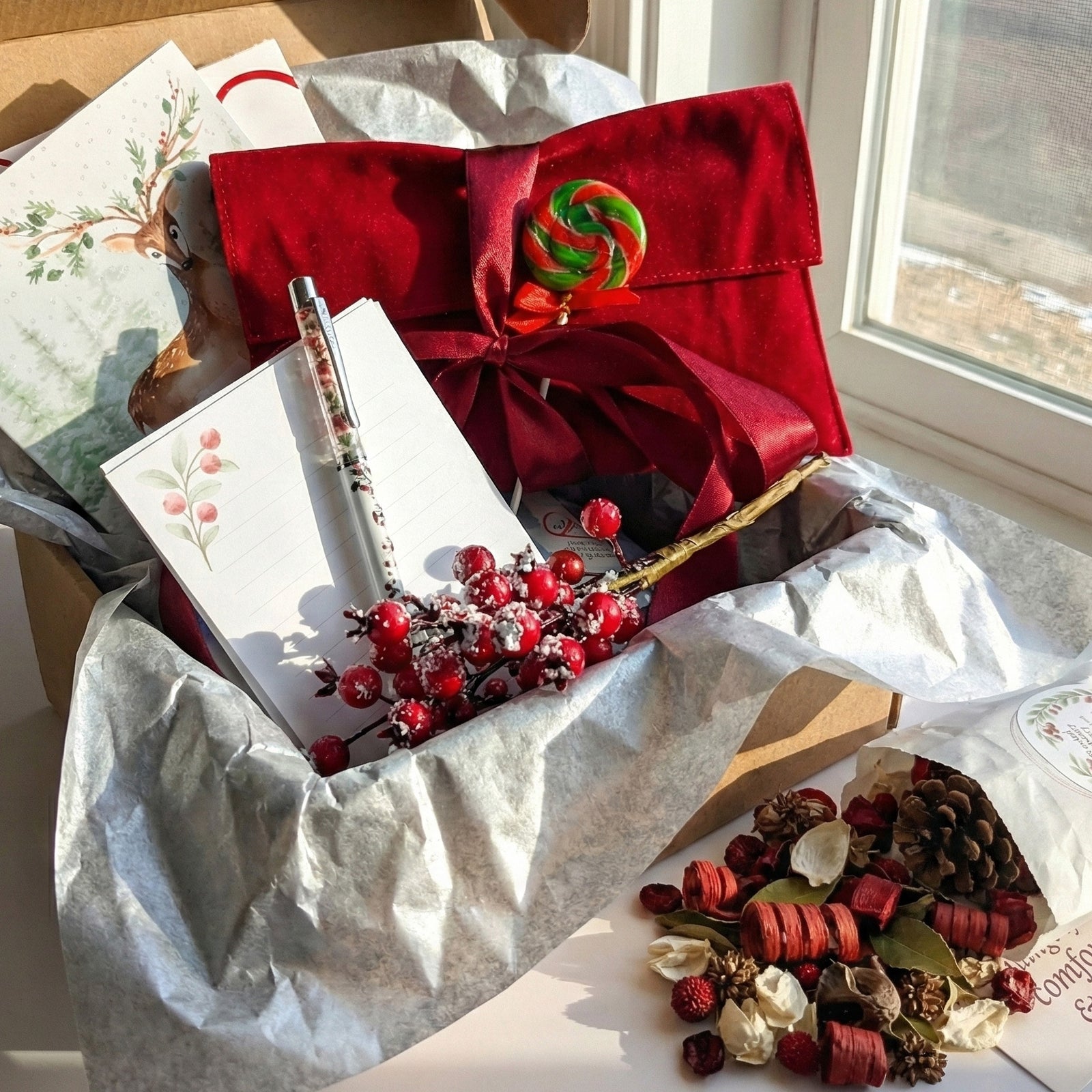 The Frosted Cranberry Box - PENGEMS - Pen Gift Set