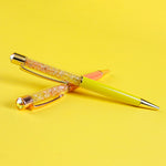 PENGEMS Sunny Side Up Yellow Crystal Pen