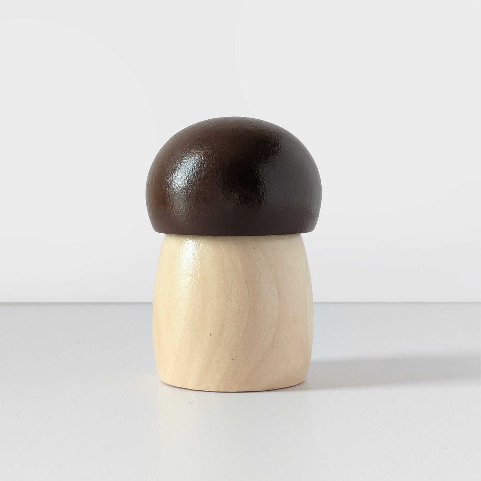 Hidden Hollow Wooden Mushroom Paperclip Holder