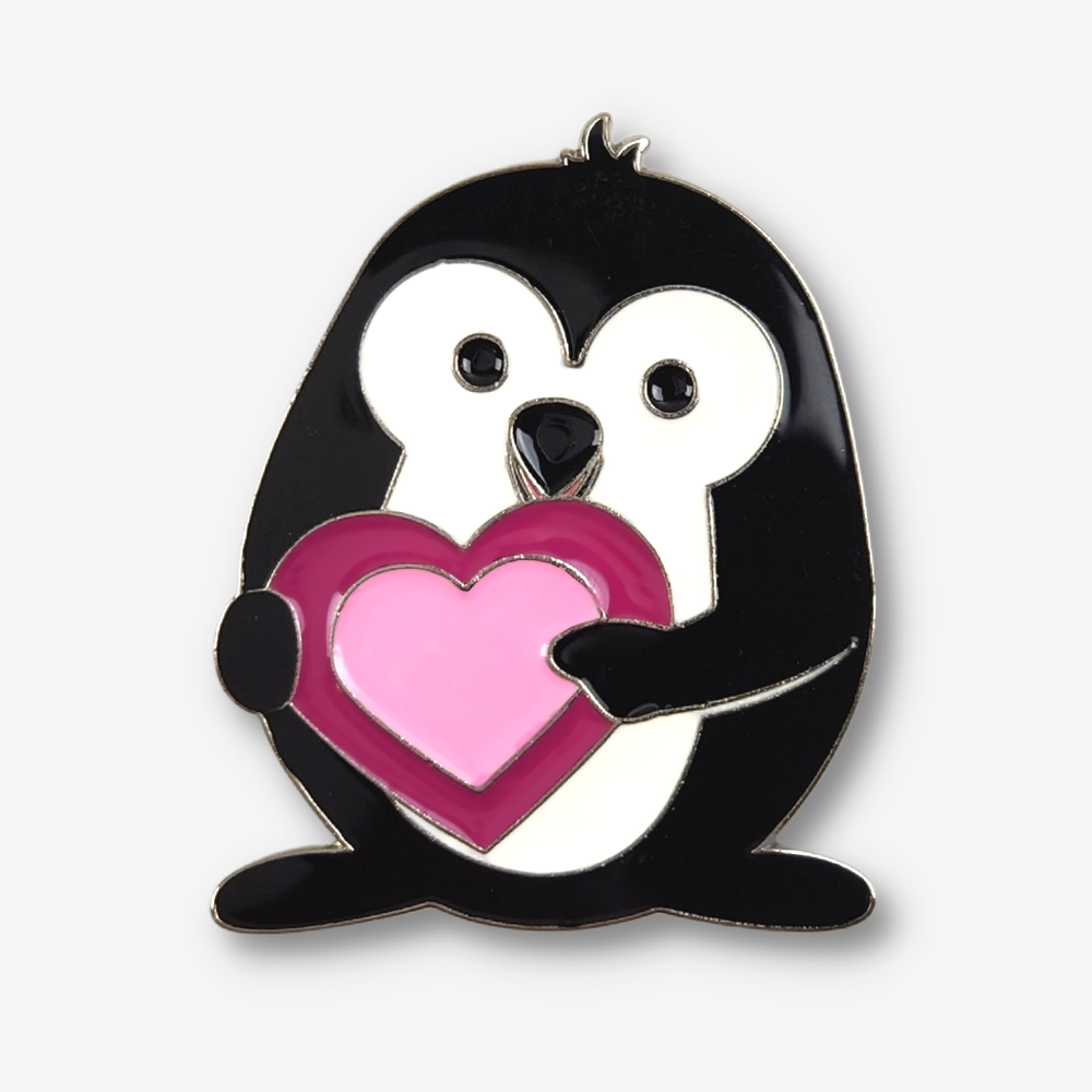 PENGEMS Heart Pippin Penguin Enamel Pin or Magnet
