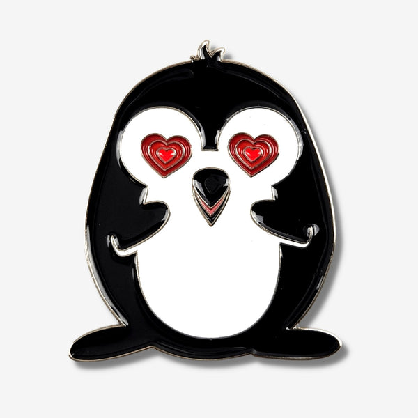 PENGEMS Heart Eyes Pippin Penguin Enamel Pin or Magnet