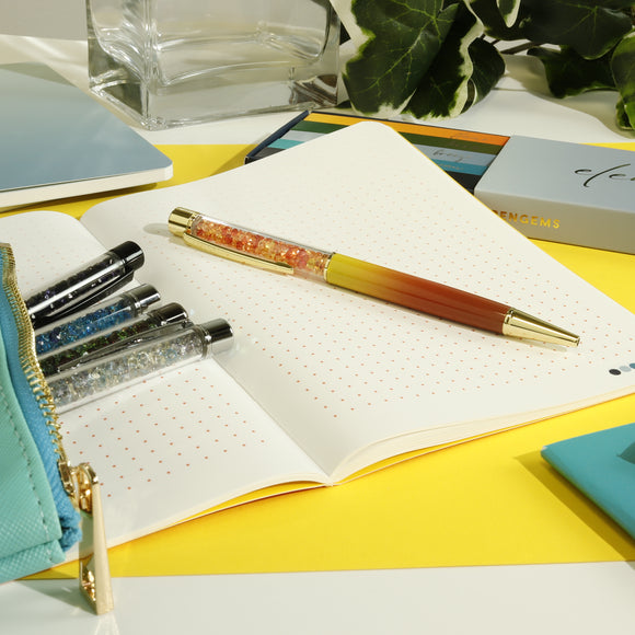 Flame Crystal Pen + Notebook 2-Piece Set