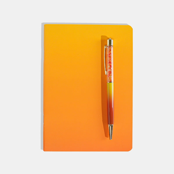 PENGEMS Flame Crystal Pen + Notebook 2-Piece Set