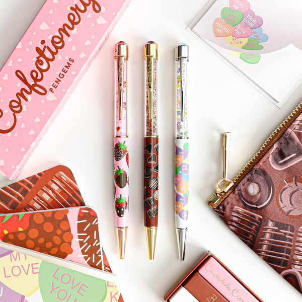 PENGEMS Confectionery Collection 8-pc Crystal Pen Stationery Gift Set