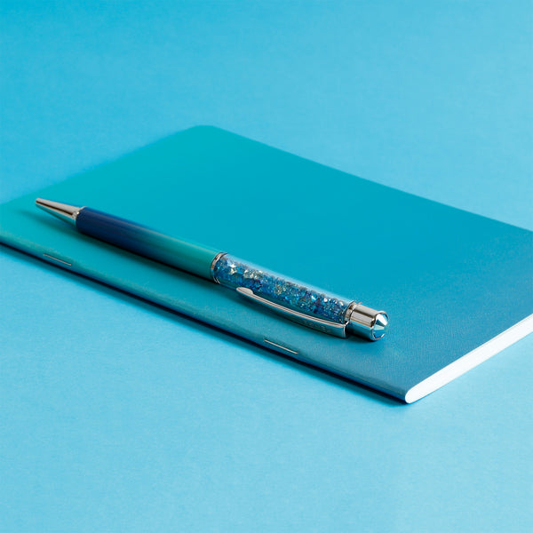 PENGEMS Ocean Crystal Pen + Notebook 2-Piece Set