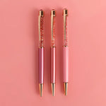 PENGEMS Favorite Pinks Collection 3-pc Crystal Pen Set