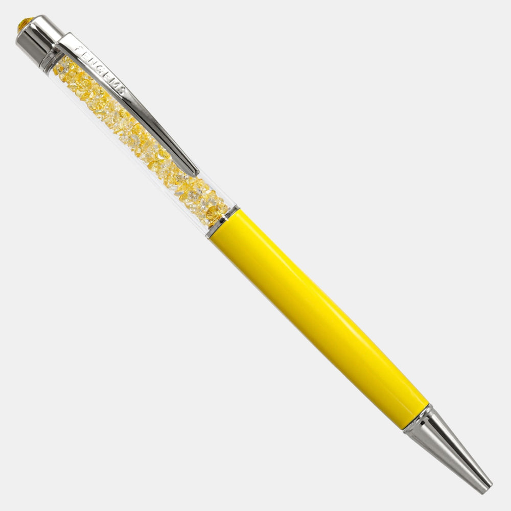 PENGEMS Lemon Twist Yellow Crystal Pen