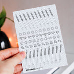 PENGEMS Mini Pens Sticker Sheet Matte Vinyl