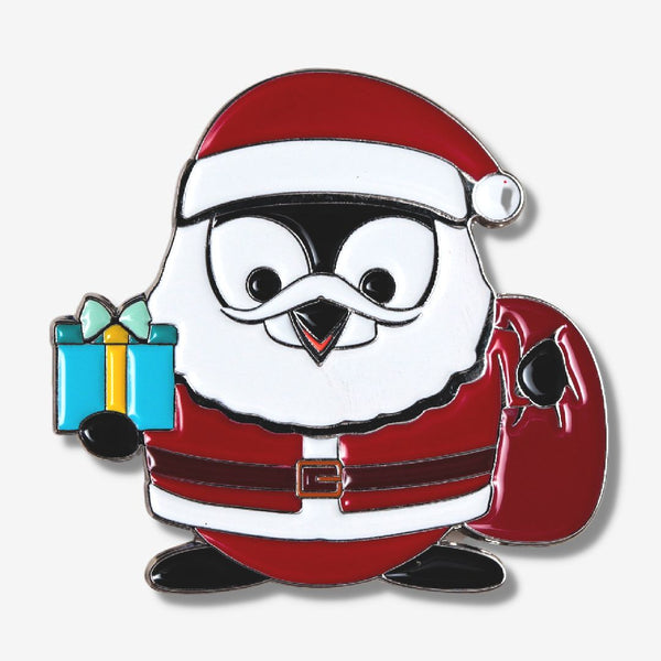 Santa Pippin Penguin Enamel Pin or Magnet