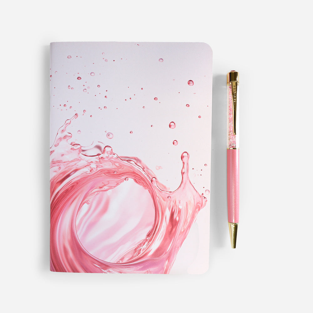Stop and Smell the Rosé Crystal Pen + Notebook 2-Piece Set