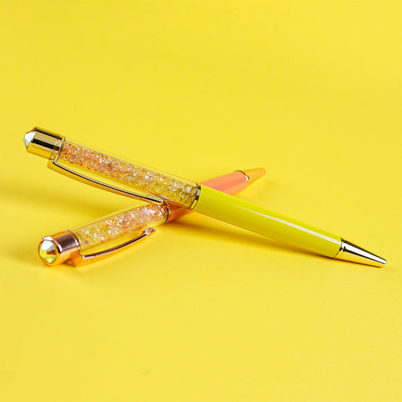 PENGEMS Sunny Side Up Yellow Crystal Pen