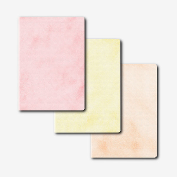 A5 Stone Paper Notebook 3-pc Set Warm Pastels