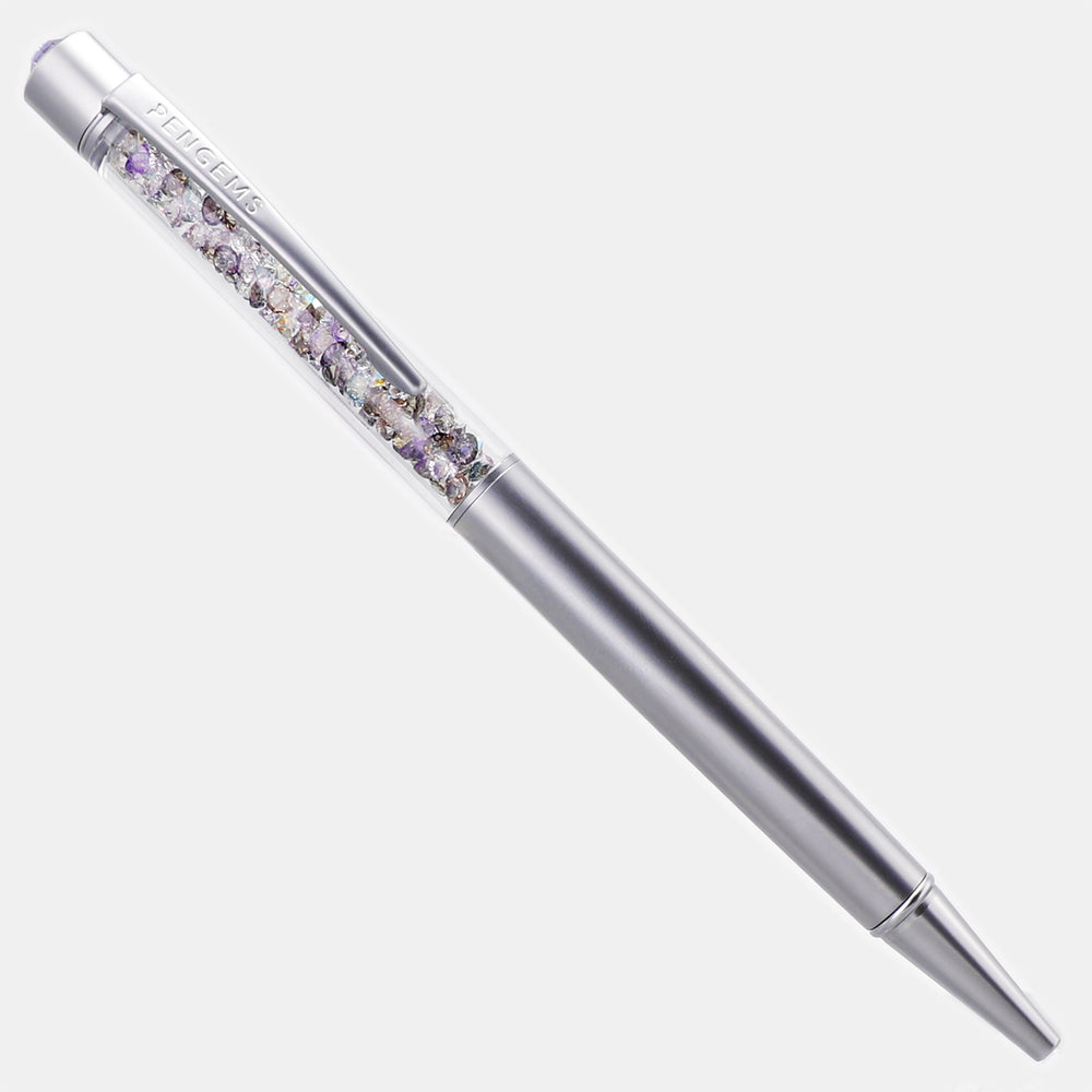 Weather the Storm Silver and Purple Crystal Pen
