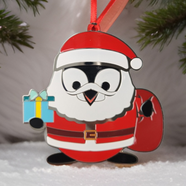 PENGEMS Santa Pippin Penguin Christmas Tree Holiday Ornament
