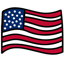 PENGEMS US American Flag Doodle
