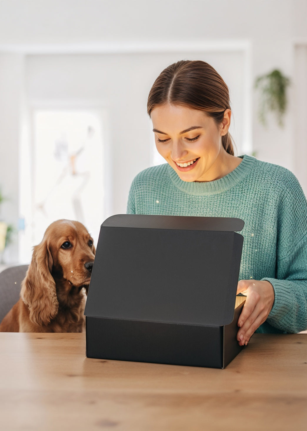 woman opening a pengems box