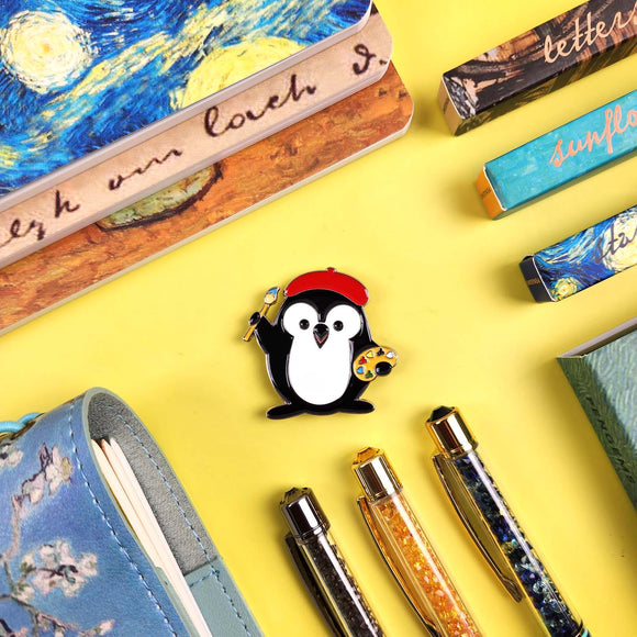PENGEMS Artist Pippin Penguin Enamel Pin or Magnet