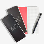 PENGEMS Jet Set Wristlet Stone Paper Notebook Set 3-piece Compliments Dot Grid
