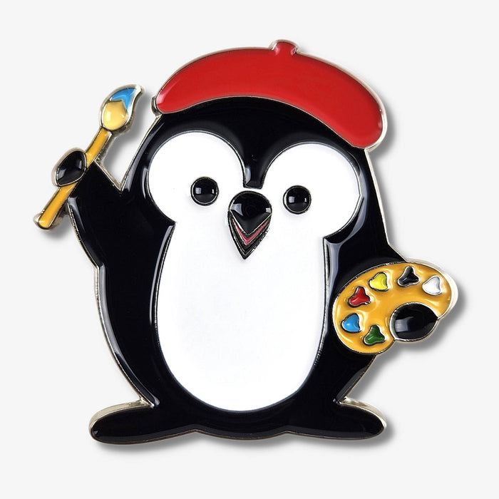Artist Pippin penguin pin or magnet by PenGems
