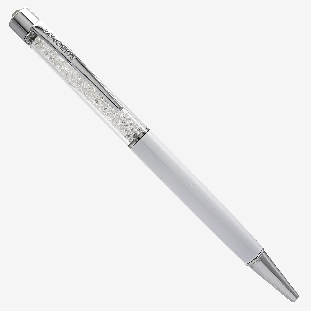PENGEMS Aspen White Crystal Pen