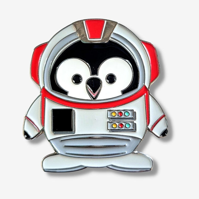 Astronaut Pippin penguin pin or magnet by PenGems