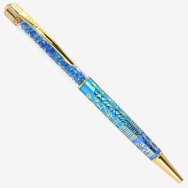 PENGEMS Cairo Citypop Collection Blue Crystal Pen