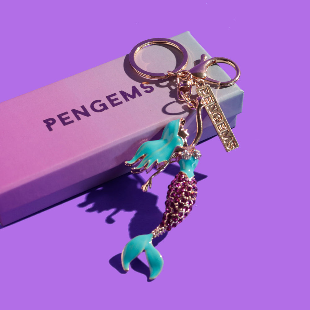 PENGEMS Making Waves Mermaid Crystal Keychain