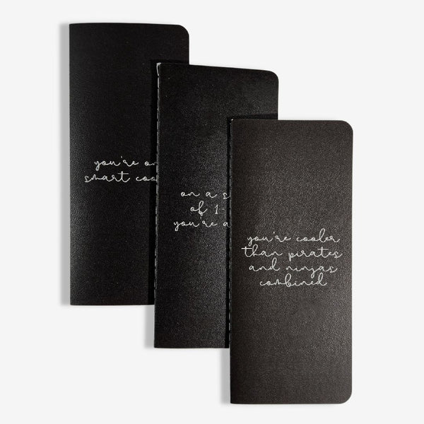 Jet Set Wristlet Stone Paper Notebook Set 3-piece Compliments Dot Grid