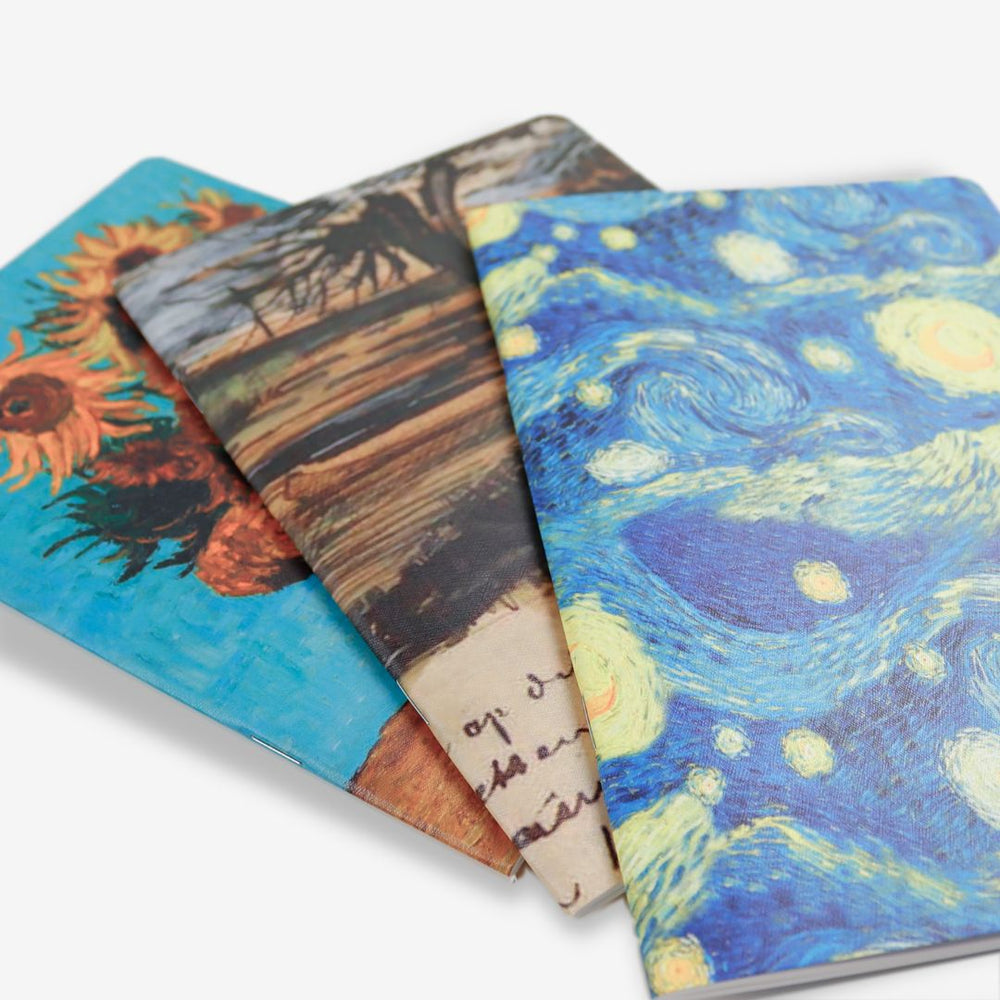 PENGEMS A5 Stone Paper Dot Grid Notebook Trio | Van Gogh Collection