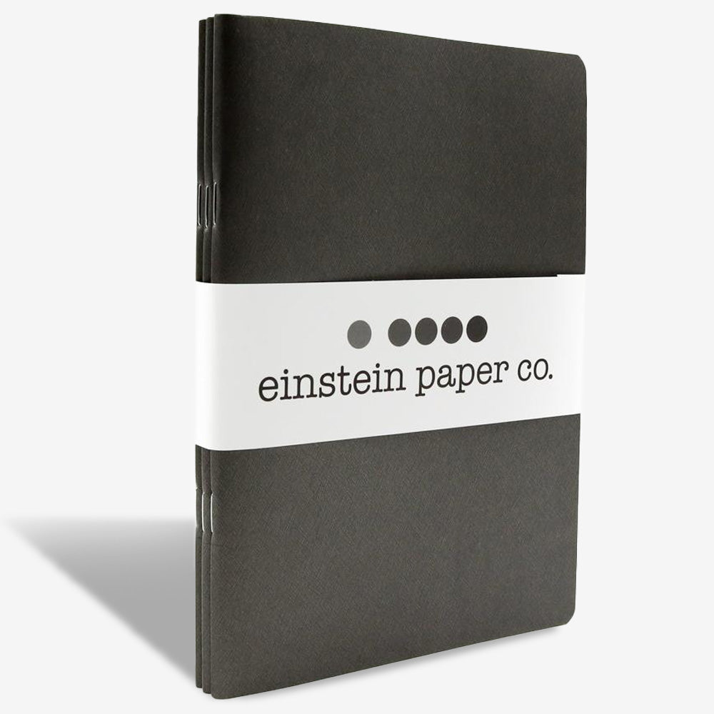 PENGEMS A5 Stone Paper Notebook 3-pc Set Classic Black