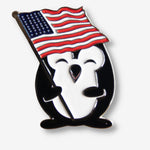 PENGEMS Flag Pippin Penguin Enamel Pin or Magnet