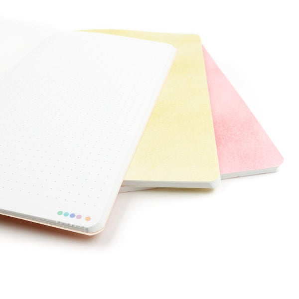 A5 Stone Paper Notebook 3-pc Set Warm Pastels