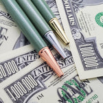 PENGEMS Millionaire Money Olive Green Crystal Pen