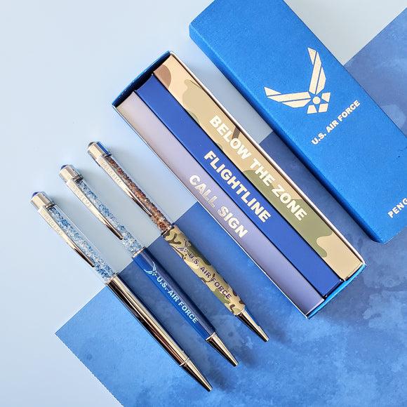PENGEMS U.S. Air Force Collection 3-Piece Crystal Pen Set