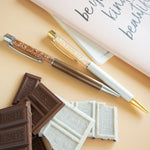 PENGEMS Chocolate Brown Crystal Pen