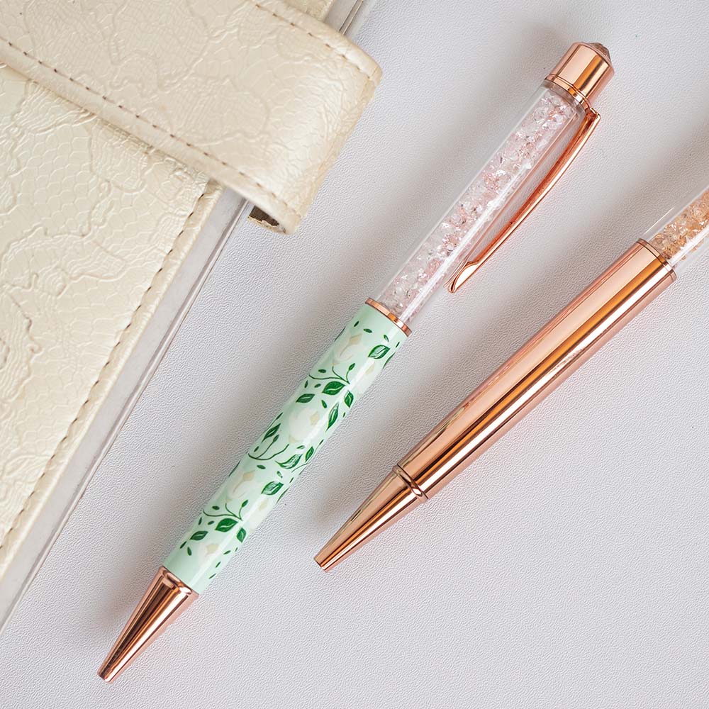 PENGEMS Magnolias May Flowers Collection Floral Crystal Pen