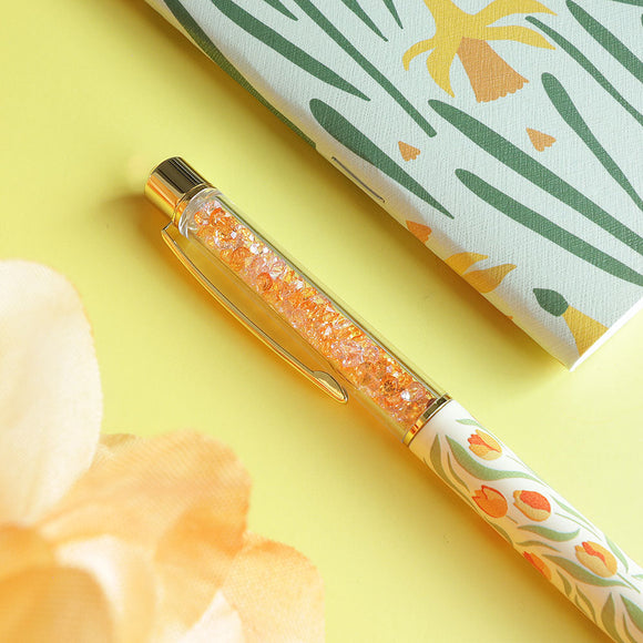 PENGEMS Tulips Floral Crystal Pen May Flowers Collection