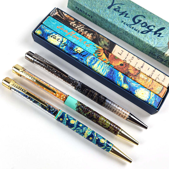 PENGEMS Van Gogh Artist Collection 3-Piece Pens Gift Set