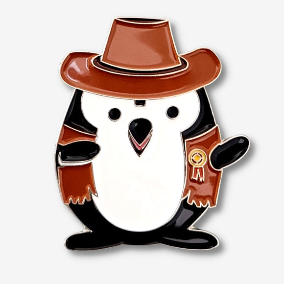 PENGEMS Sheriff Pippin Penguin Enamel Pin or Magnet