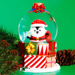 PENGEMS Santa Pippin Penguin Glass Snow Globe